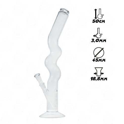 Mary Jane | Bongo szklane Glassic Zig Zag | 50 cm