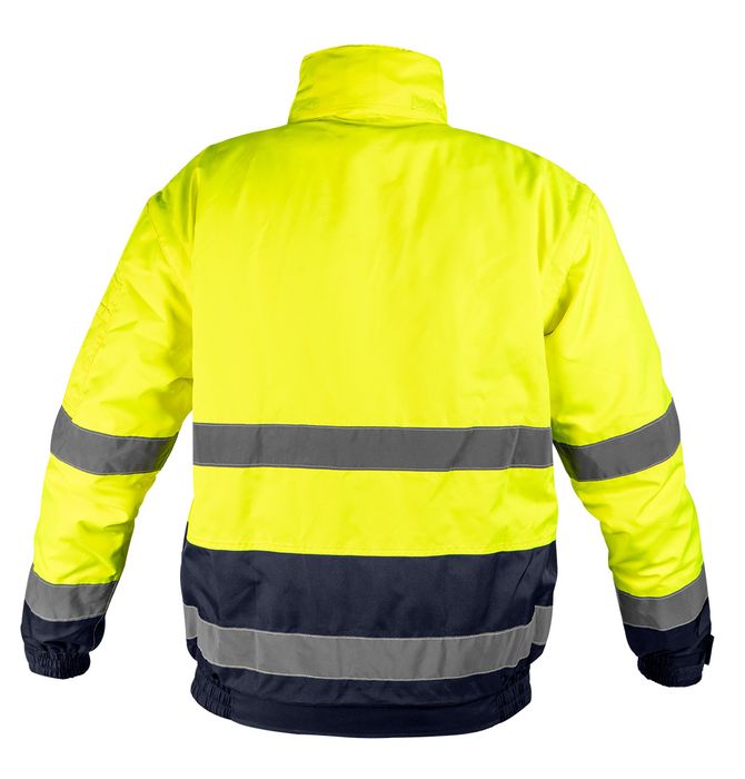 Kurtka robocza ostrzegawcza 3w1, ocieplana, żółto-granatowa, rozmiar M