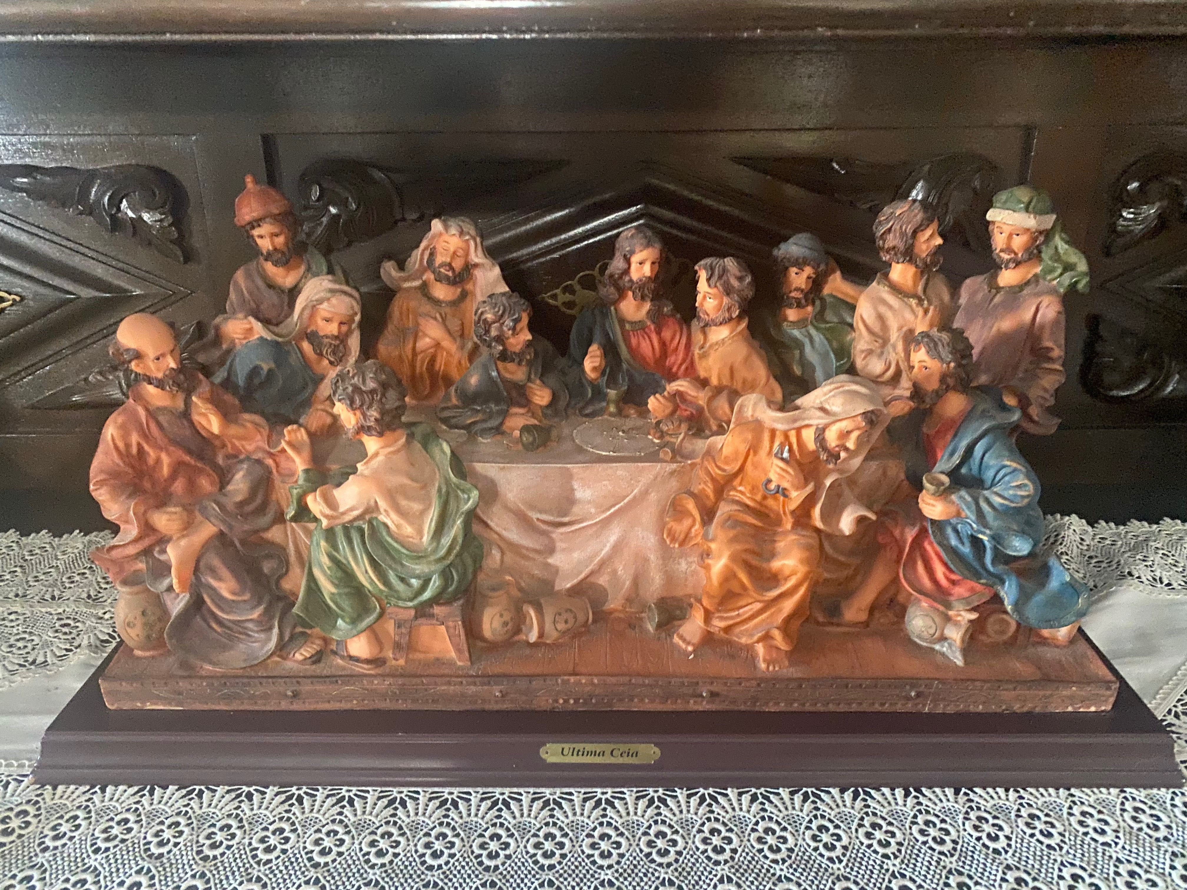 Última Ceia em marfinite 58X25 cm Feito em Portugal