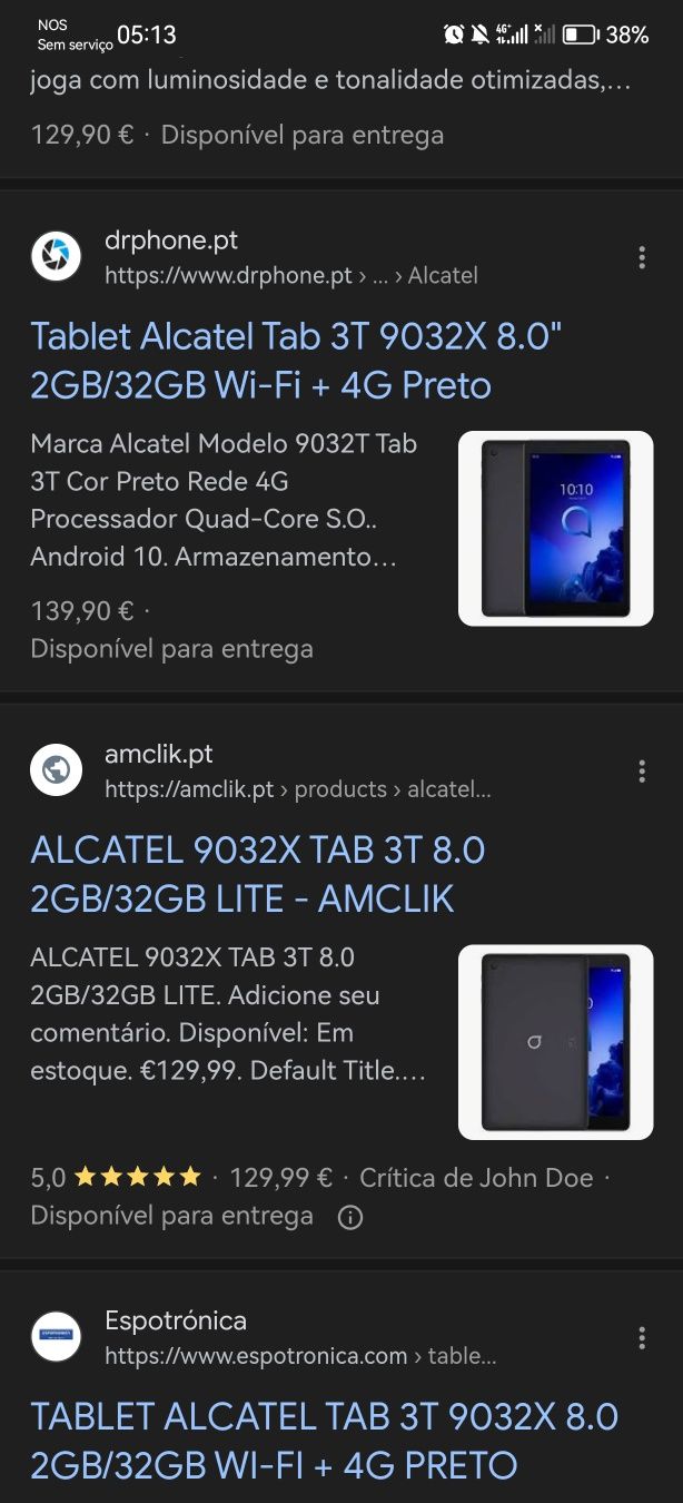 tablet alcatel tab 3t 9032x