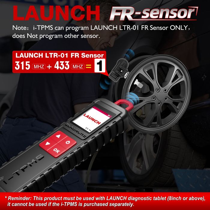 Launch X431 i-TPMS + 4 Válvulas TPMS – Leitor e Programador de Válvula
