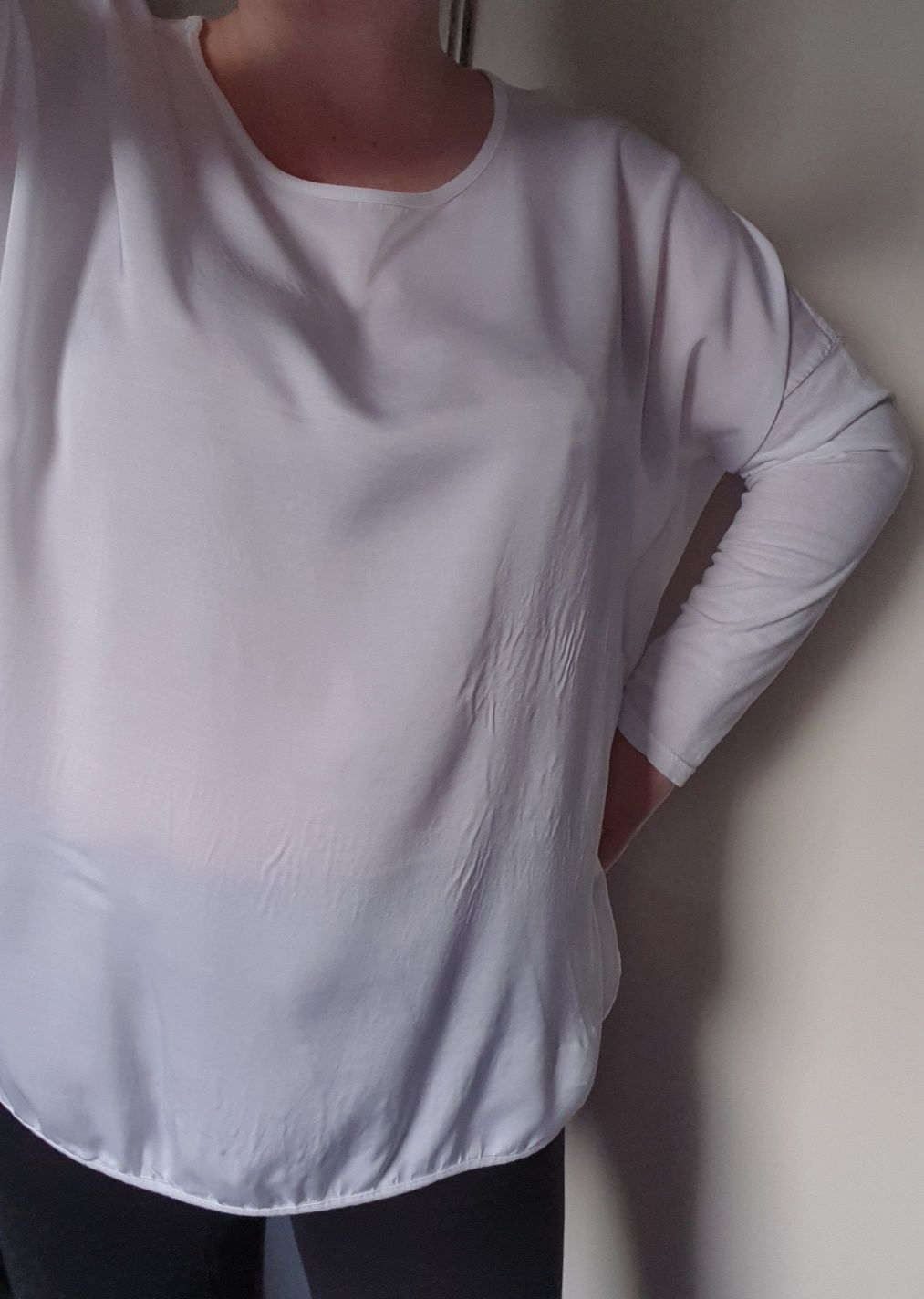 Bluzka damska biała oversize
