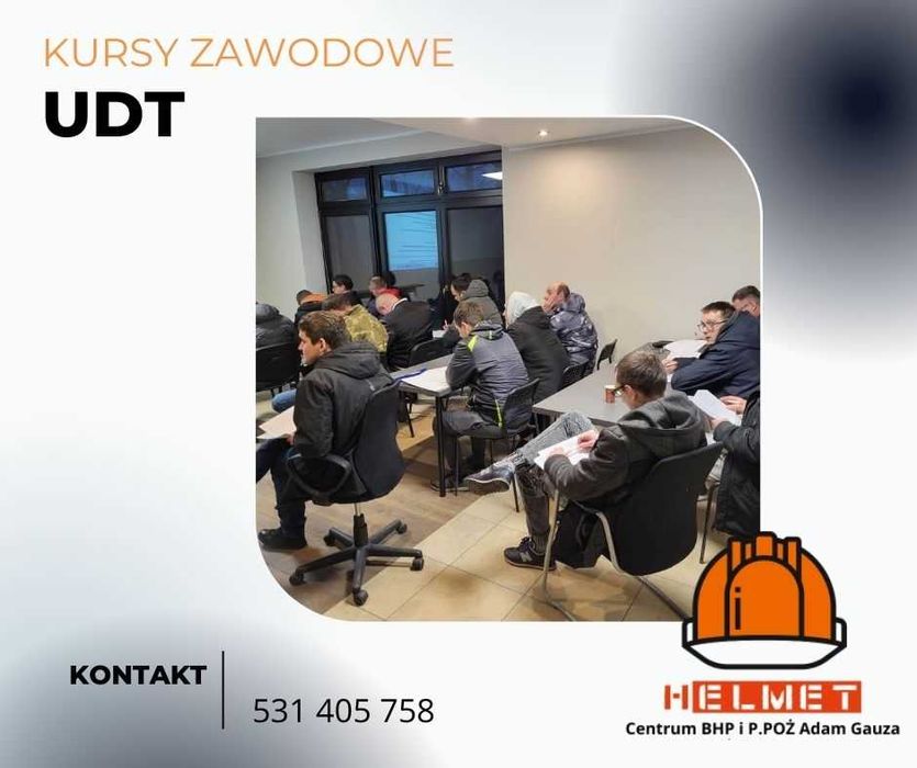 Kurs zawodowy UDT wózek widłowy, suwnica, podest  + egzamin