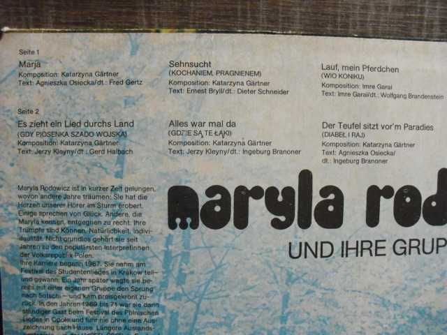 Maryla Rodowicz "Maryla Rodowicz Und Ihre Gruppe" - płyta winylowa