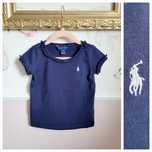 T-shirt bluzka 86-92 z falbankami basic styl marynarski premium