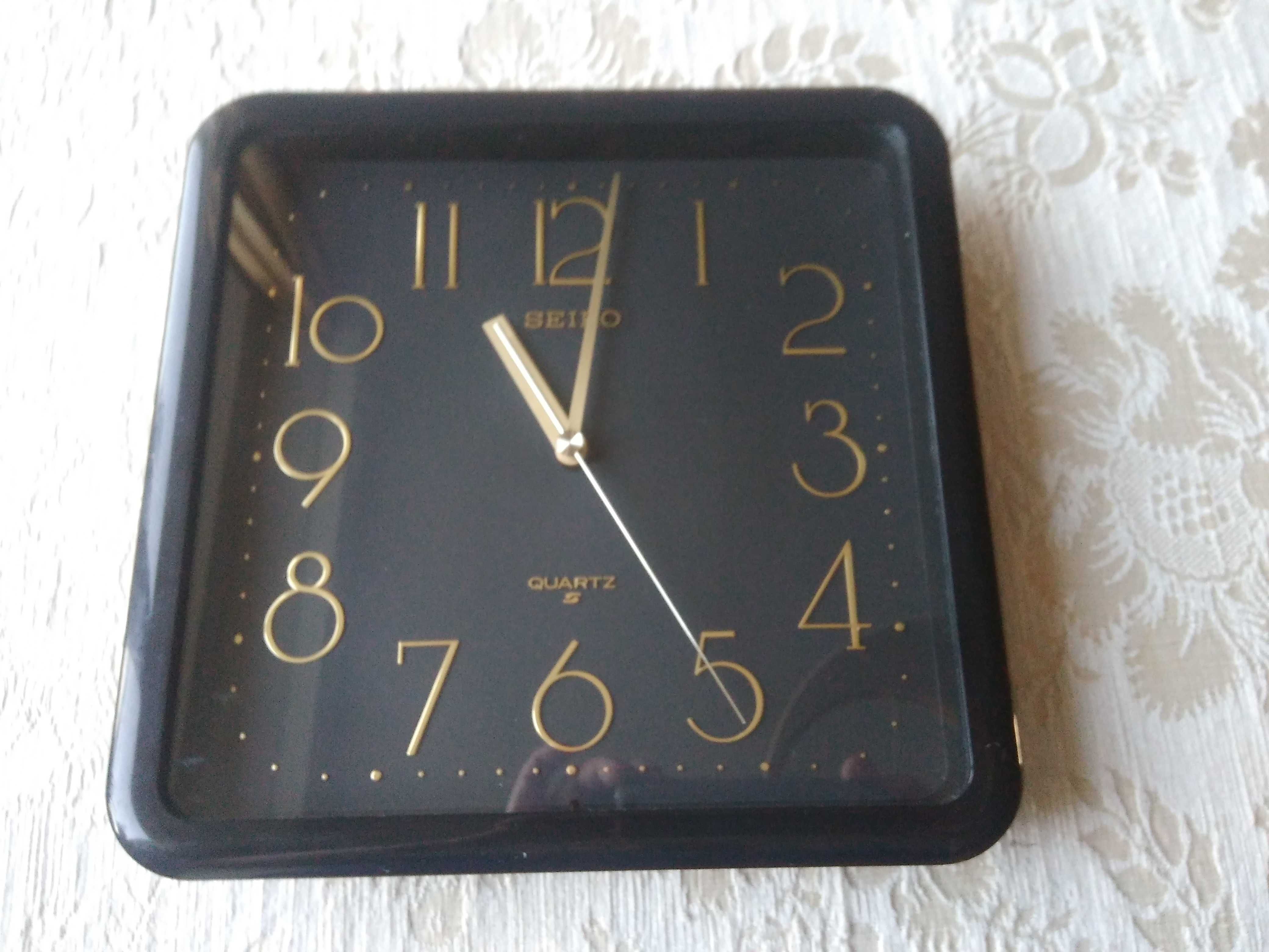 oryginalny zegar renomowane Seiko (Japonia) kwarc 24x24 cm
