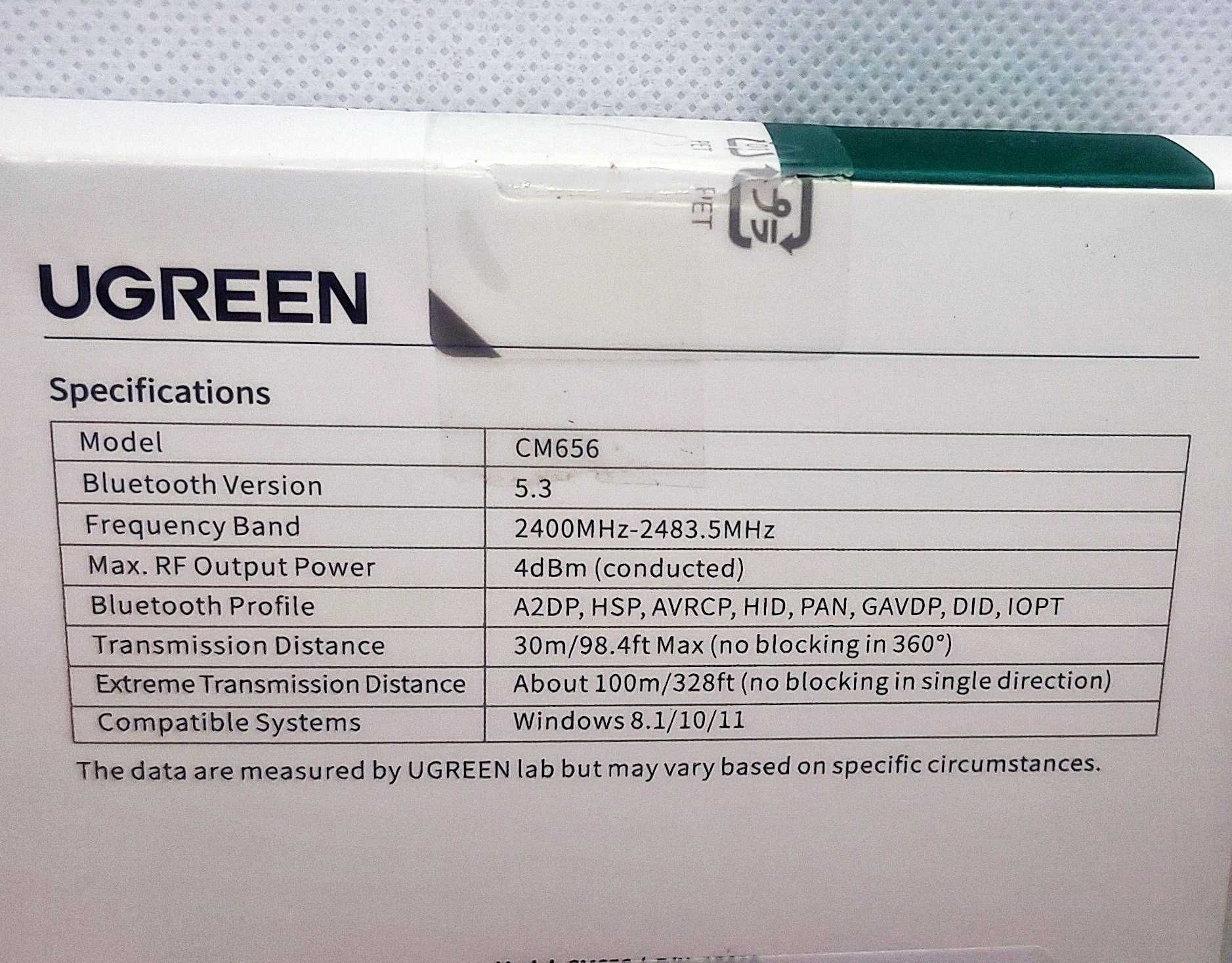 Adapter USB Bluetooth 5.3 Nadajnik Odbiornik 100m Ugreen