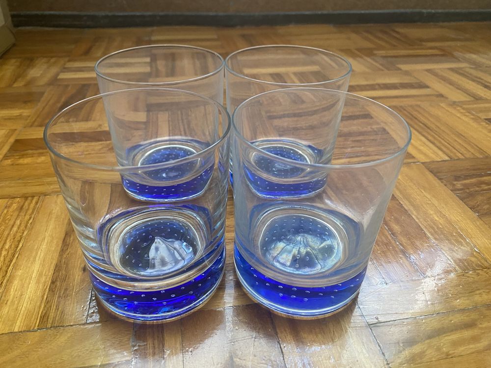 Conjunto de 5 copos de whisky em vidro