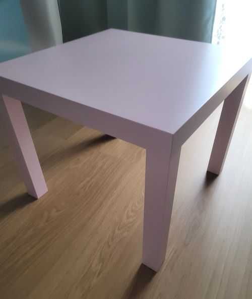 Stolik IKEA lack różowy 55cmx55cm