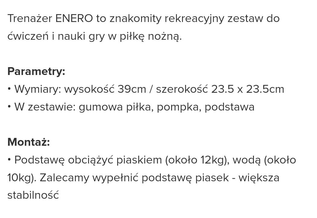 Zestaw do ćwiczeń i gry w piłkę nożną dla dzieci