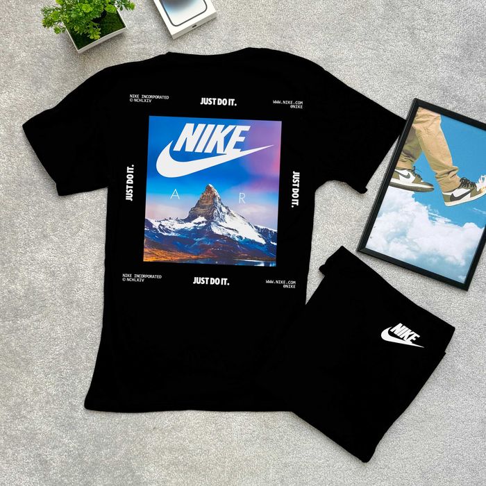 BIG LOGO - Футболка Nike Mountains- ХС С М Л ХЛ - Найк новая - Jordan