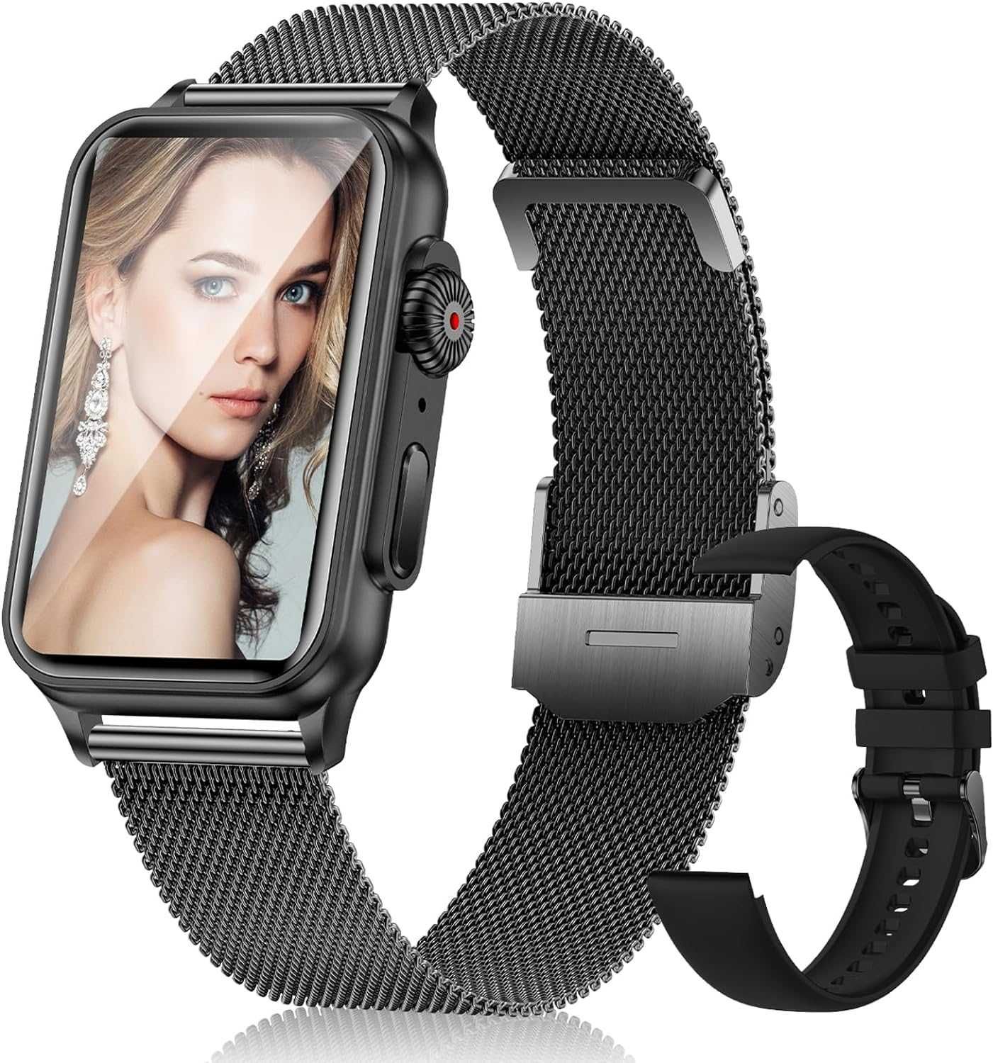 Smartwatch AWEHIRU H23 damski AI 130+ trybów sportowych IP69 2x pasek