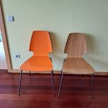 Cadeiras Ikea ( 2 Madeira e 2 Laranja )