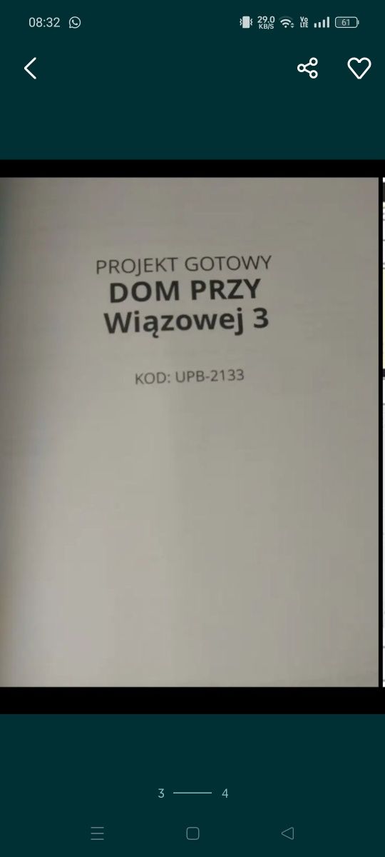 Projekt domu nowy nie zrealizowany