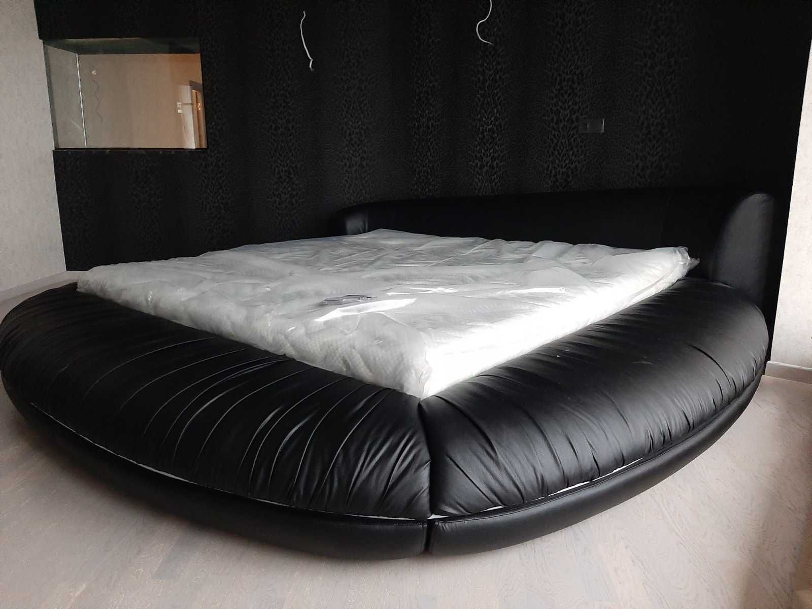 Кругле ліжко ARIS Carolean / Шикарная Круглая кровать с подсветкой!
