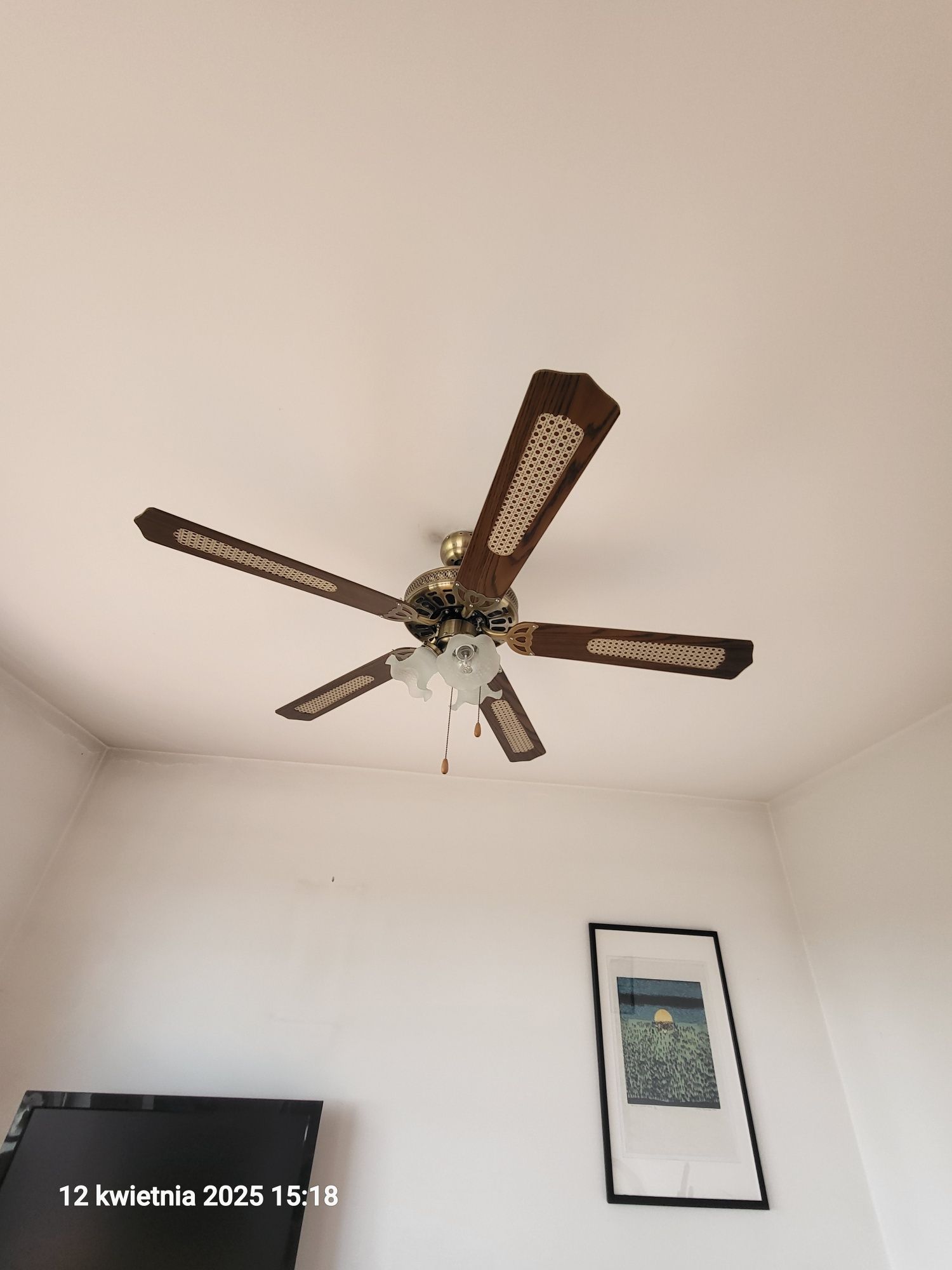 Lampa sufitowa z wiatrakiem