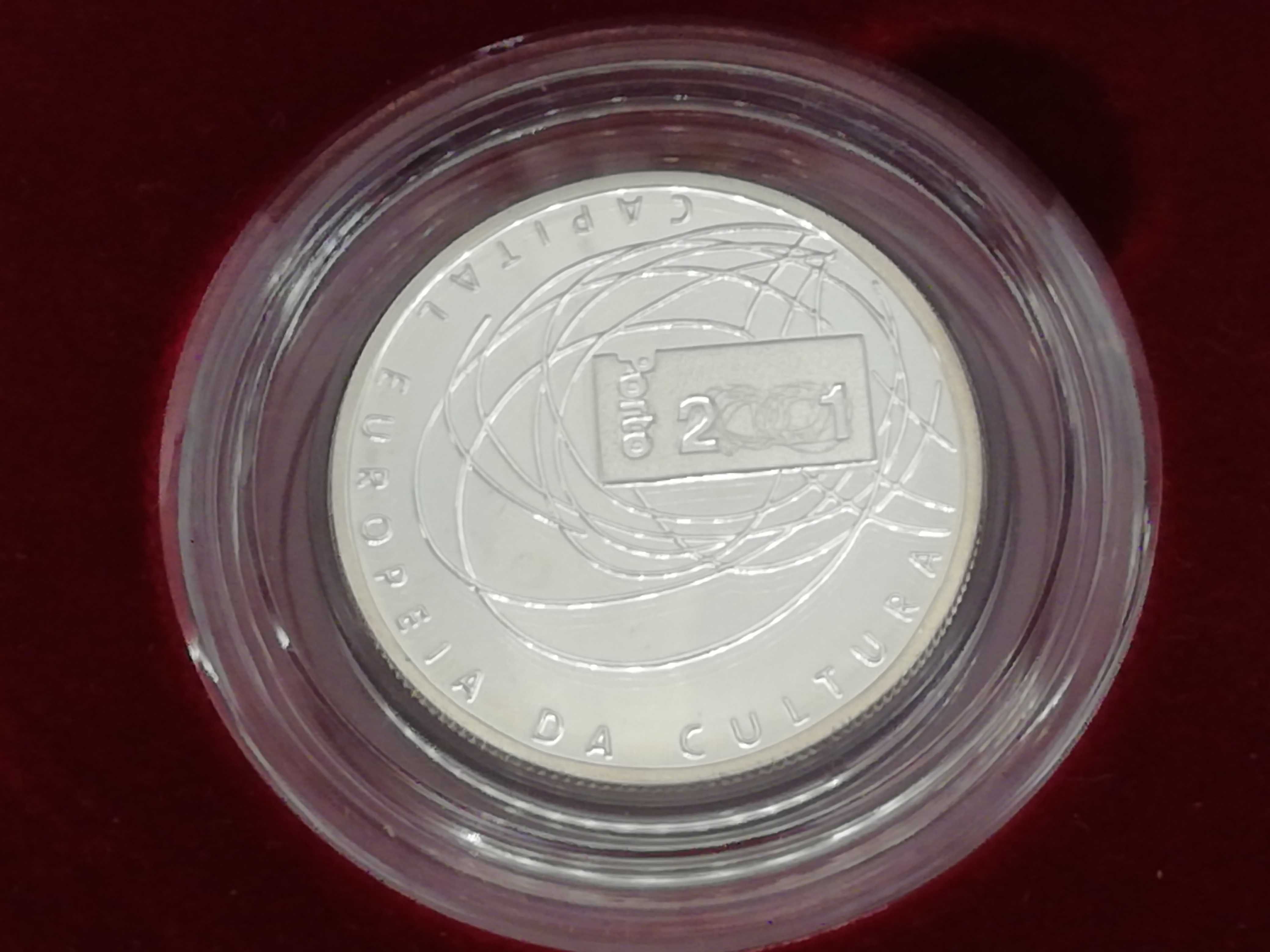 moeda comemorativa prata proof porto capital europeia da cultura 2001