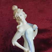 Duża figurka porcelanowa dama vintage