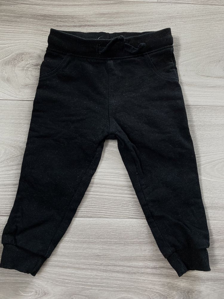 Spodnie dresowe niemowlęce chłopięce szare czarne Sinsay 80