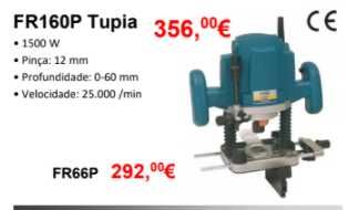 FR-160P Tupia Fresadora Eléctrónica Virutex 1500W