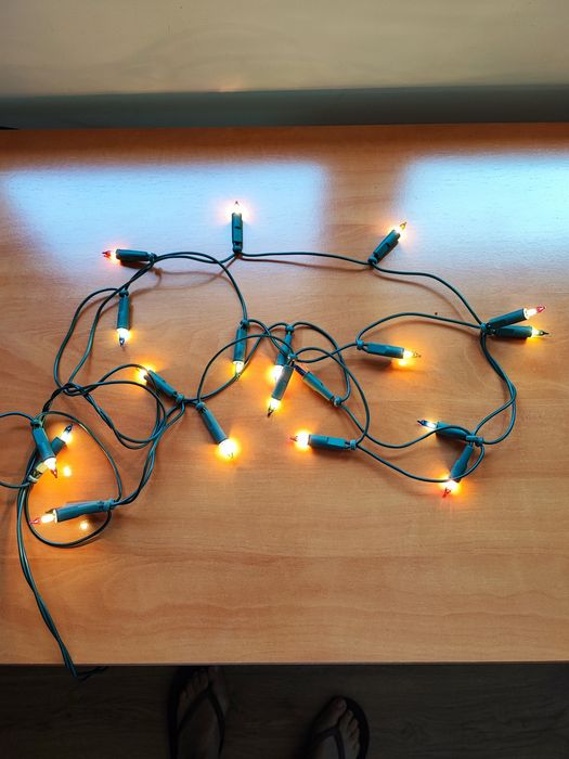 Série de luzes fixas de natal para árvore pequena
