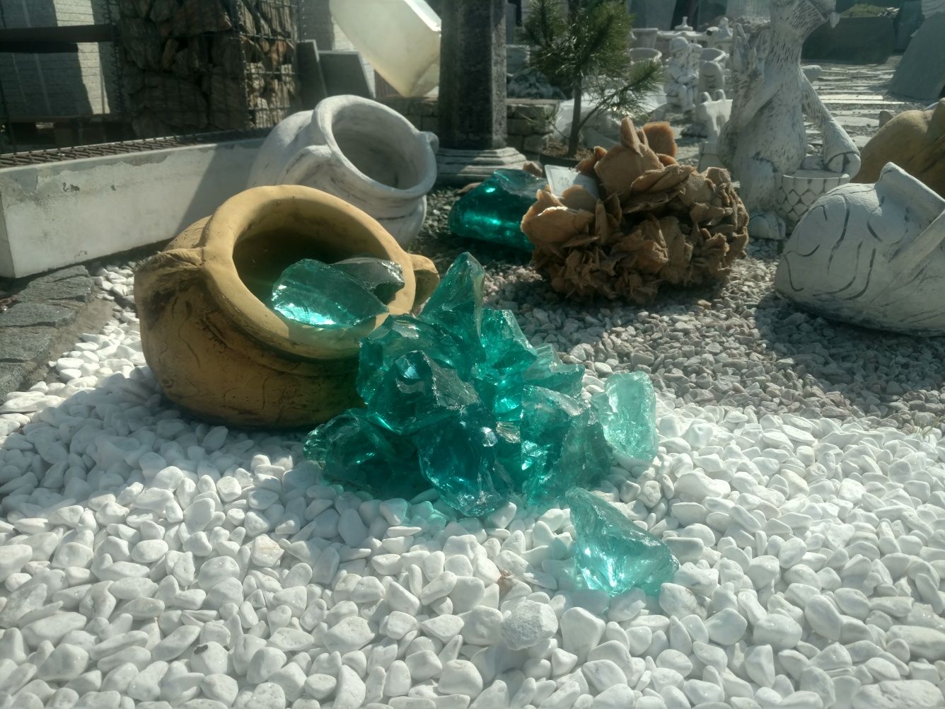 Grys Green Gravel Serpentynit zielony kamień gres granitowy ziemia