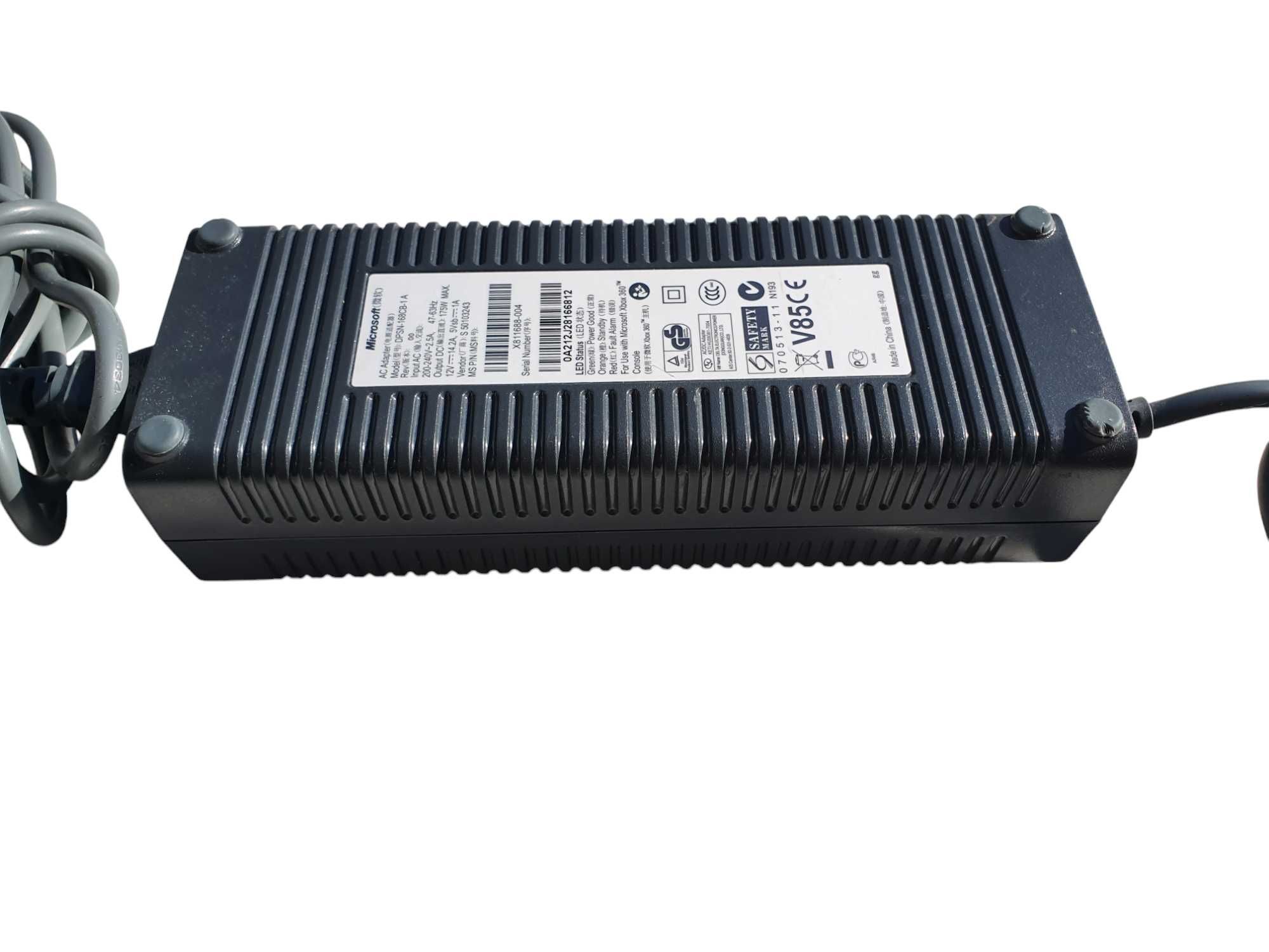 Oryginalny zasilacz Microsoft do konsoli Xbox 360 FAT  DPSN-168CB-1A