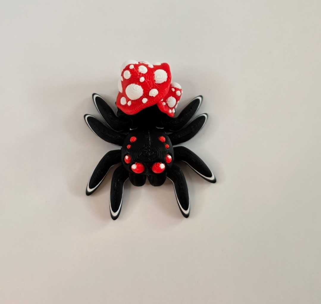 Grzybopająk — Figurka pająka, ruchome kończyny — Halloween — Druk 3D