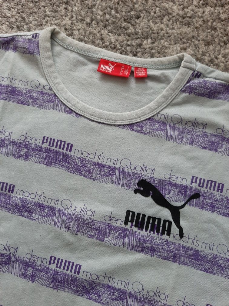Puma koszulka t-shirt męski rozmiar S fioletowa modna stan idealny