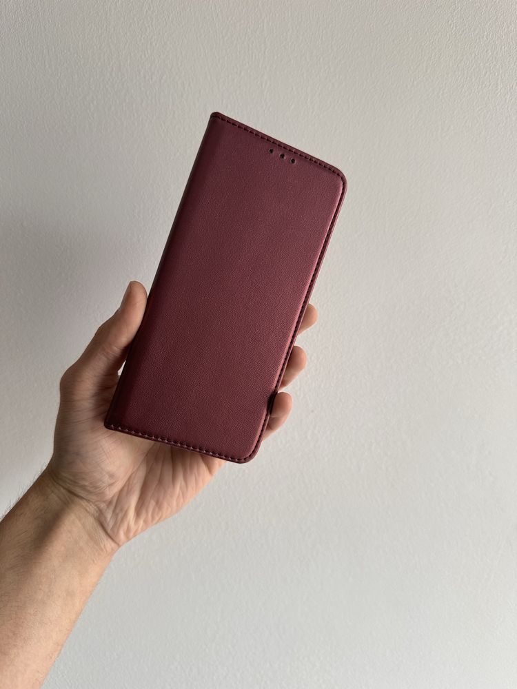 Etui Zamykane bergundowe do XIAOMI REDMI 13C 4G / 5G
