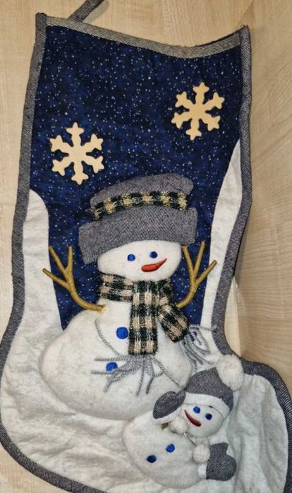 різдв'яний адвент календар чобіток мішок  новорічний декор