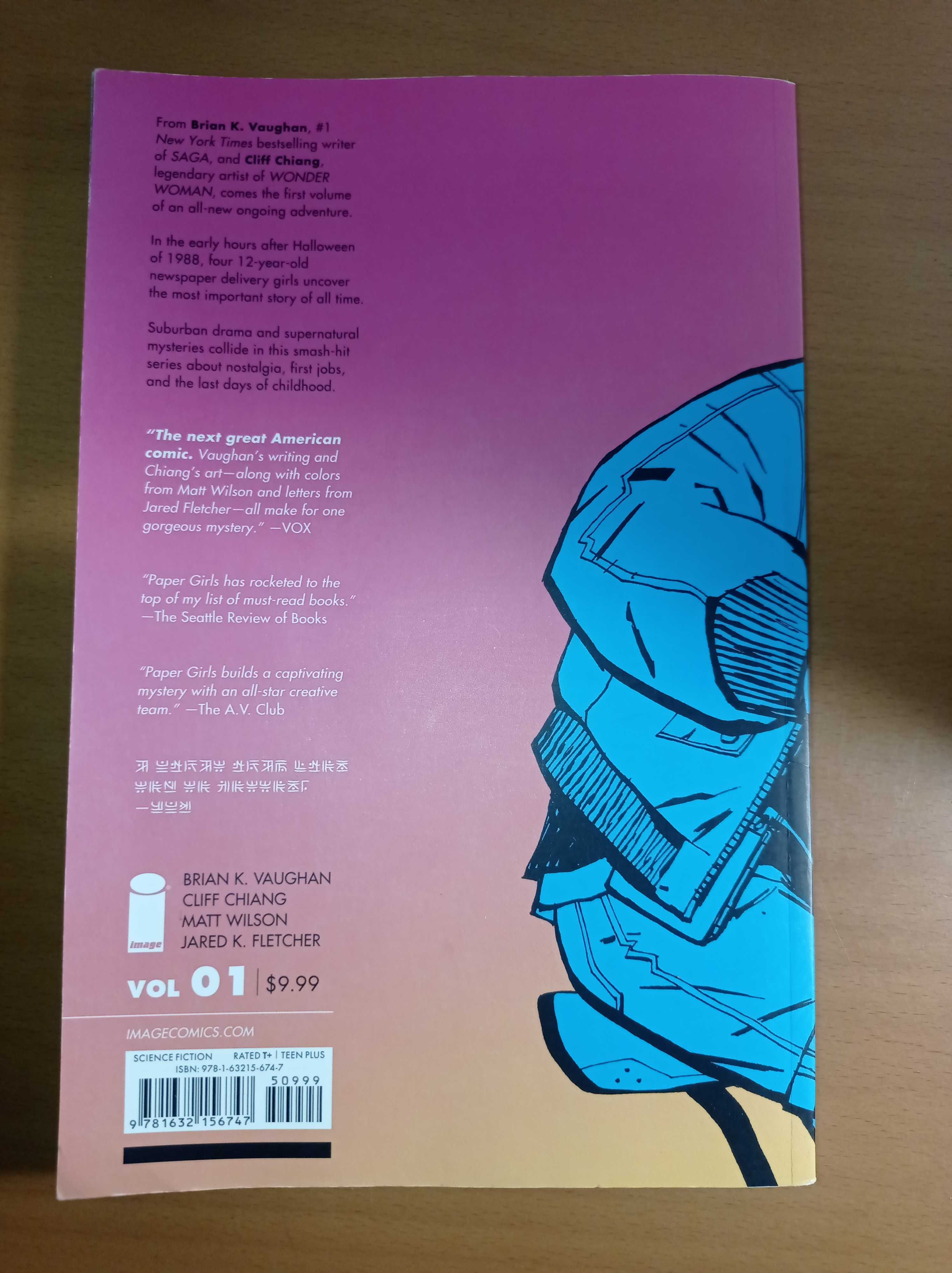 Paper Girls volume 1 de Brian K. Vaughan (portes incluídos)