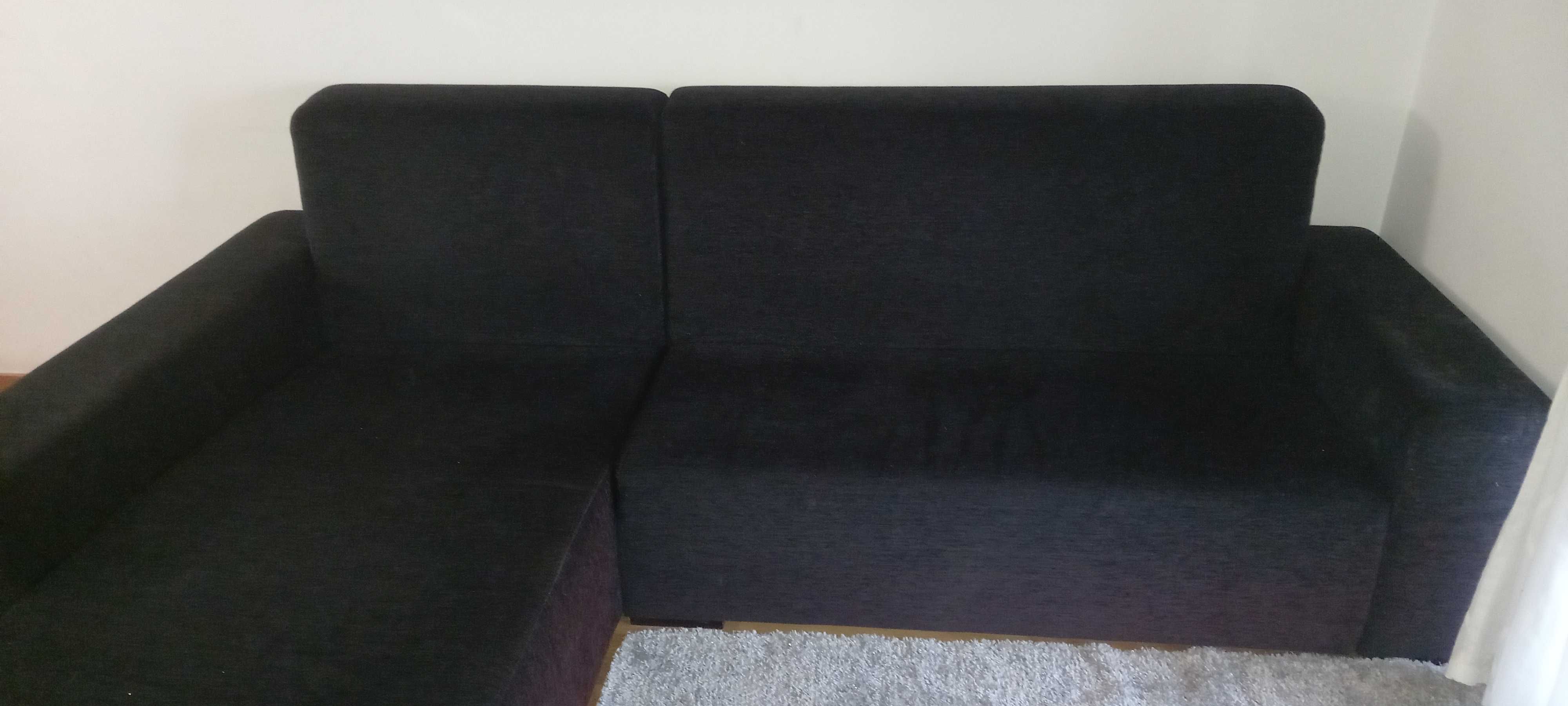 Sofa com chaiselobg em tecido