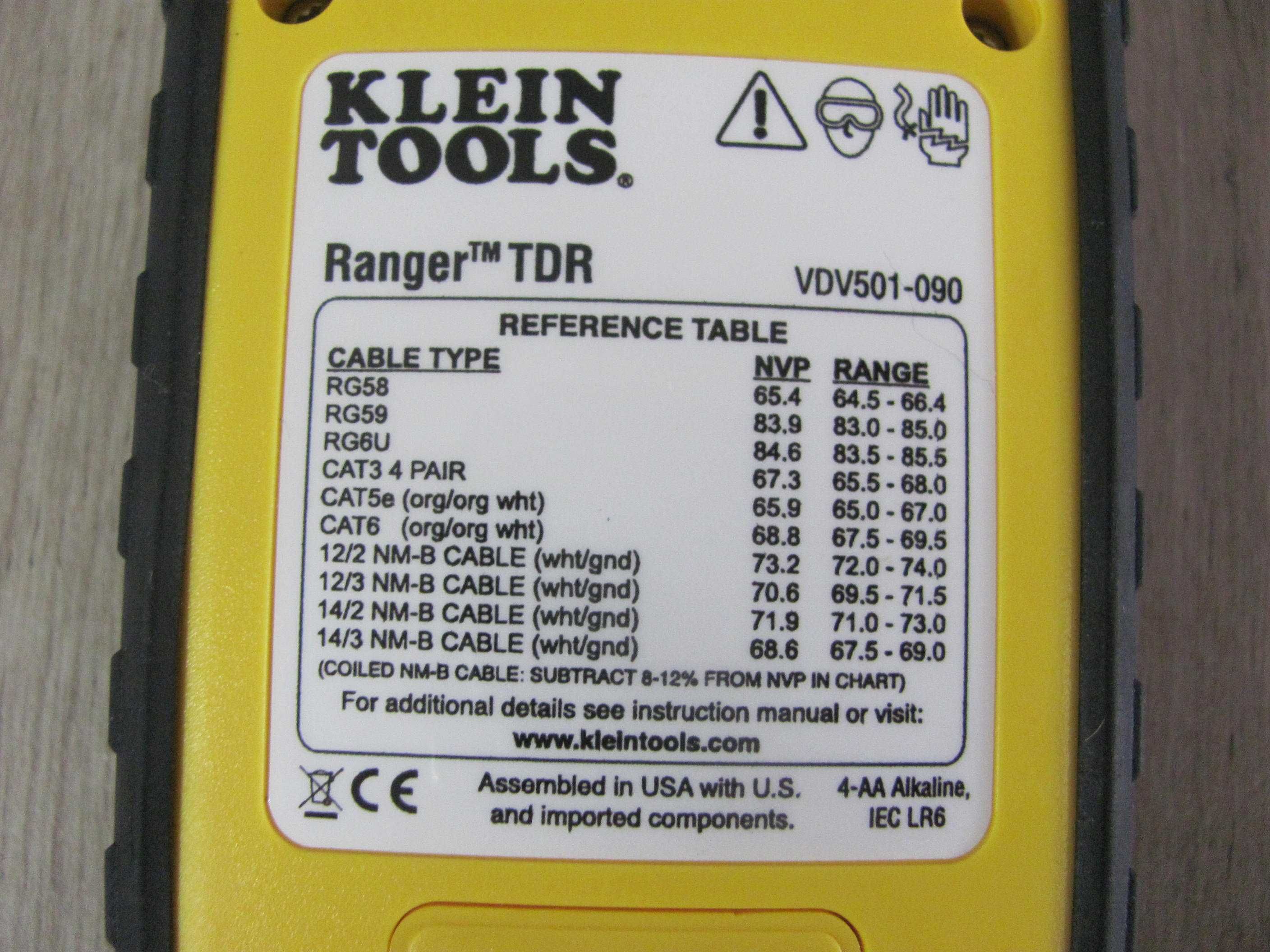 Tester kabli Klein Tools Ranger TDR  VDV501