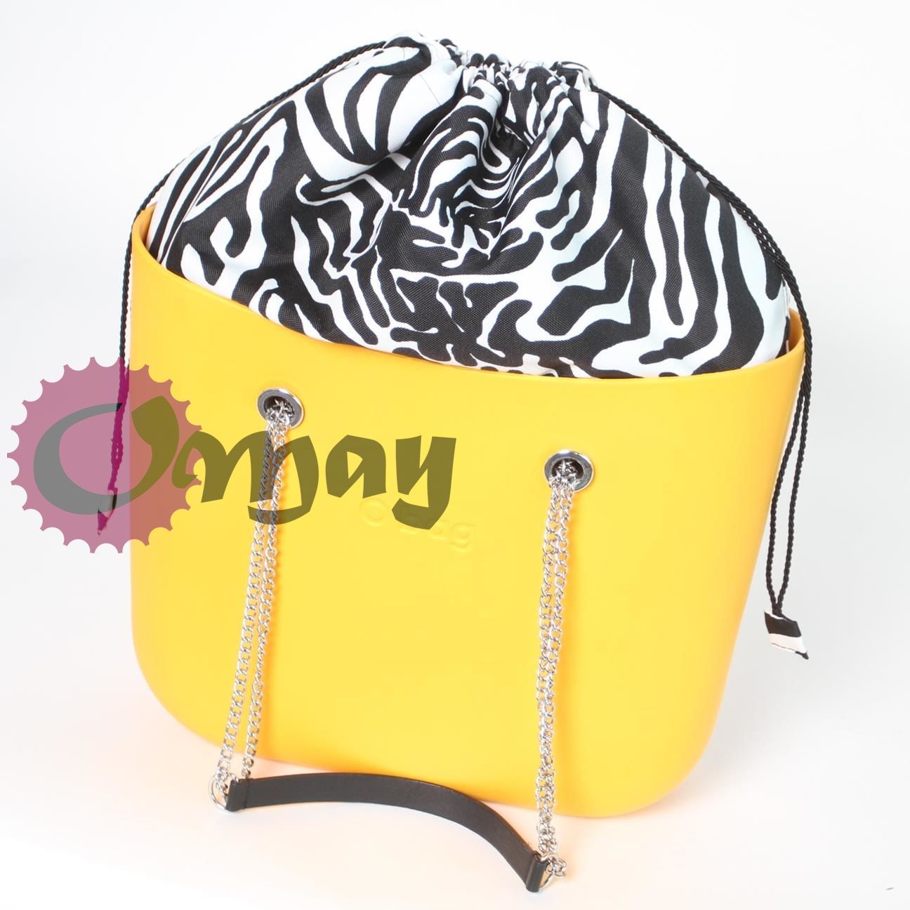 organizer OBAG STANDARD Worek zebra czarno-biała 2 kieszenie OMAY