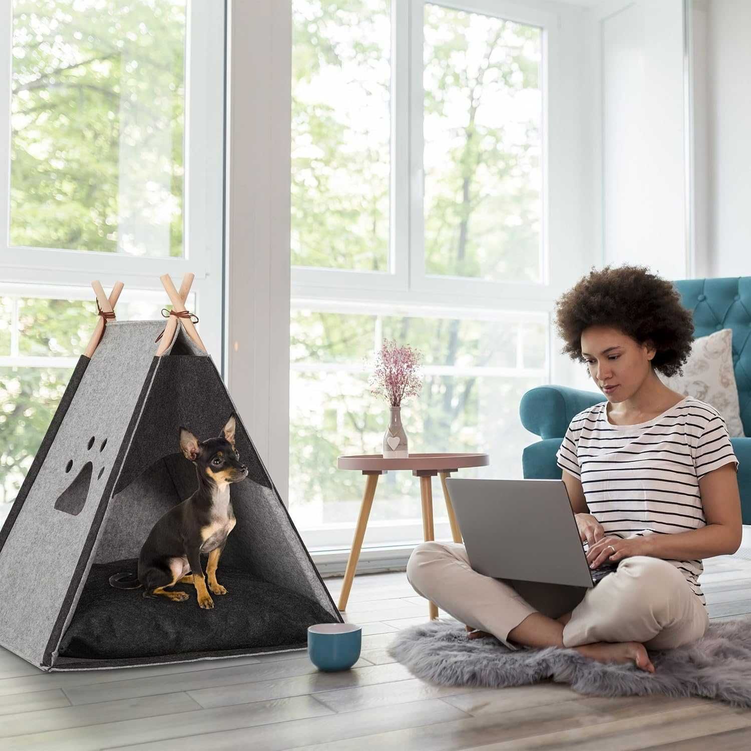 Namiot tipi dla kotów lub małych psów Relaxdays
