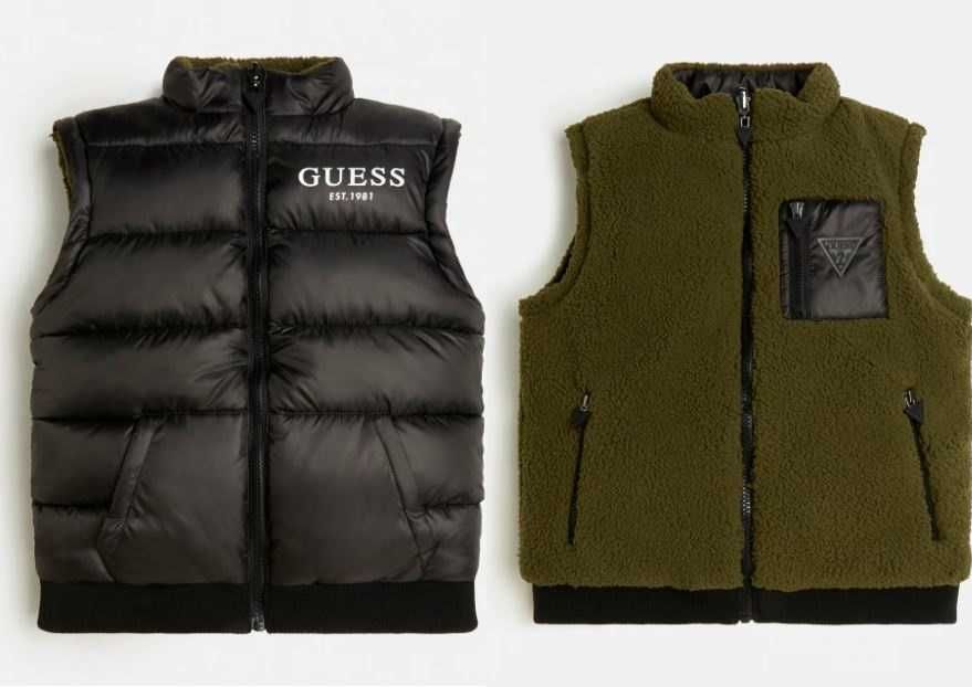 Guess kurtka 6w1 pikowana puffer dwustronna + kamizelka 14-16