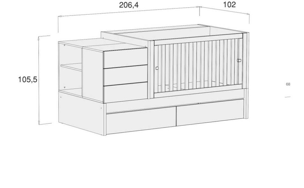 Cama berço Trama convertível