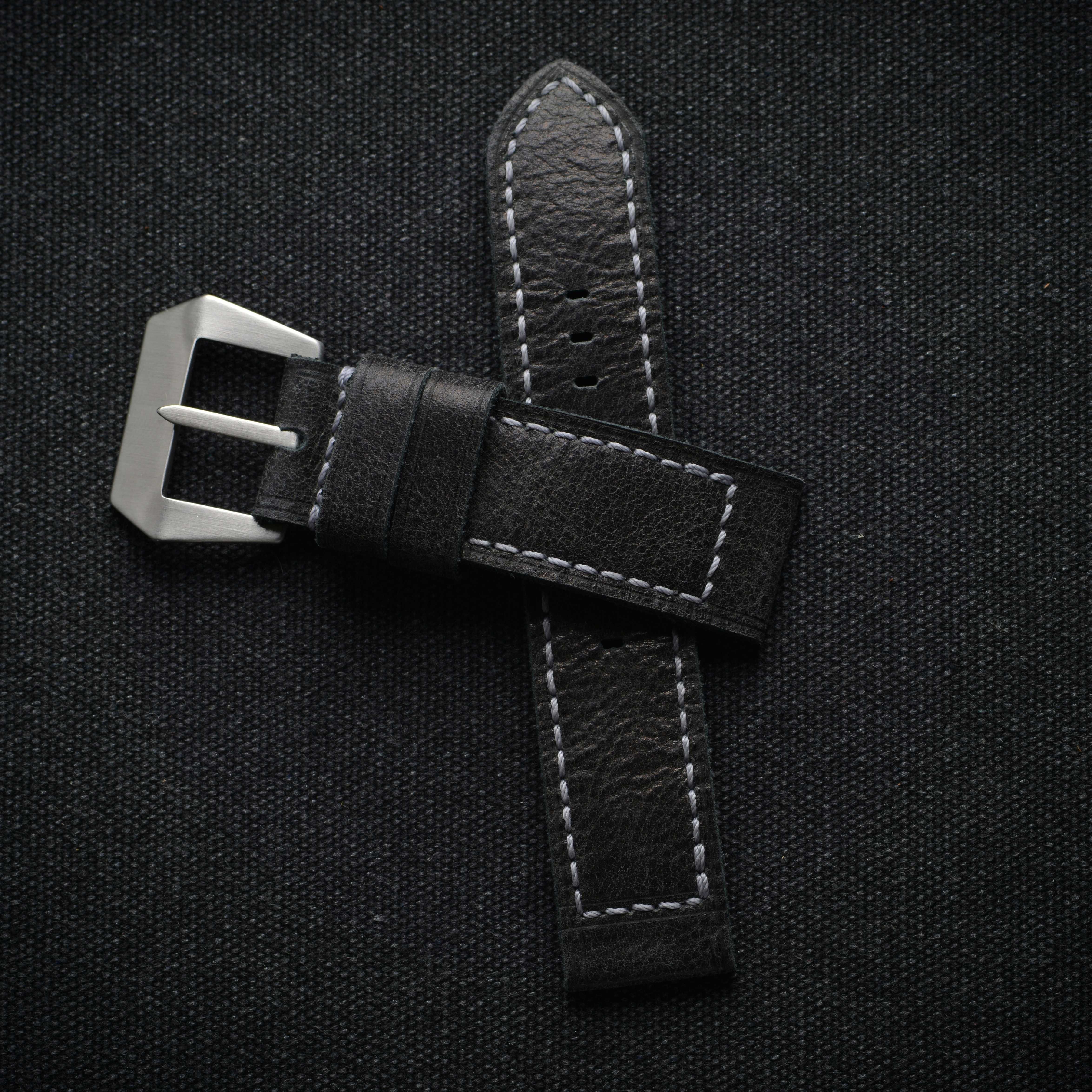 Ремешок ручной работы для часов 24 мм Мягкий кожаный браслет Ремінець
