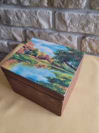 Pudełko ozdobne drewniane