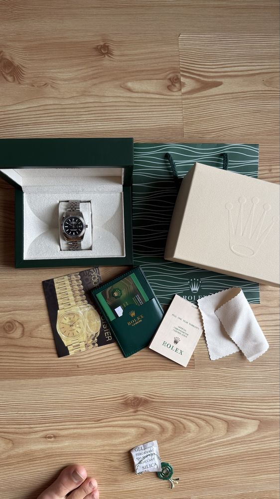 Rolex datejust oyster perpetual 36mm + box i dokumenty zegarek na reke