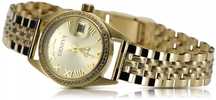 Złoty zegarek z bransoletą damską 14k Geneve lw078ydg&lbw008y