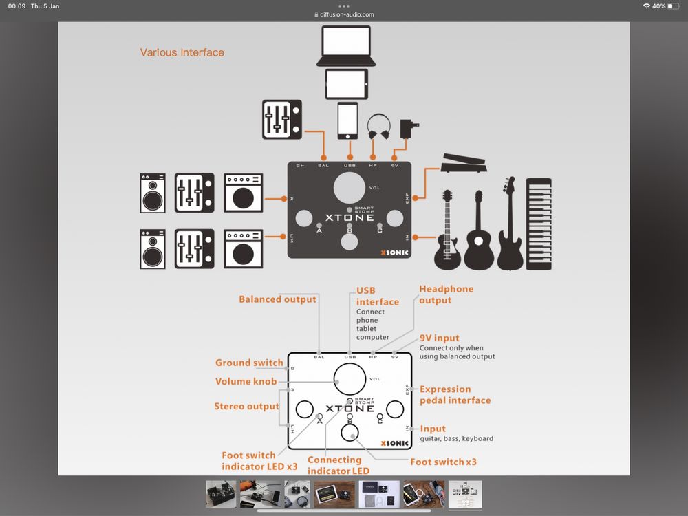 Xsonic interface audio e controlador MIDI