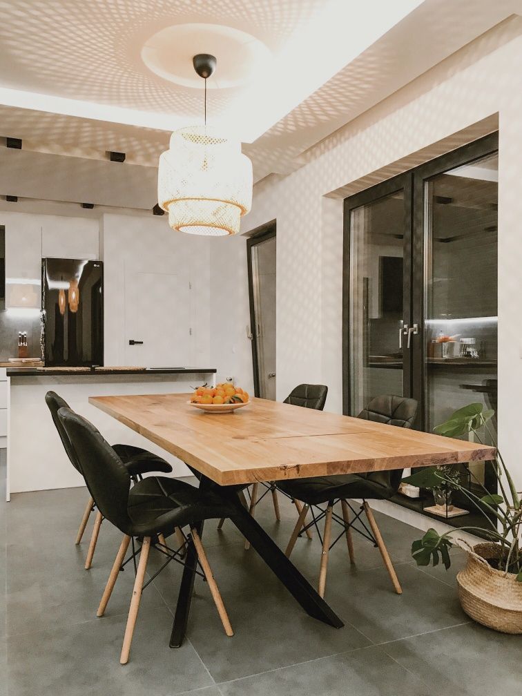 Sprzedam stół dębowy z dostawkami 240cm nogi metalowe loft  X pajak