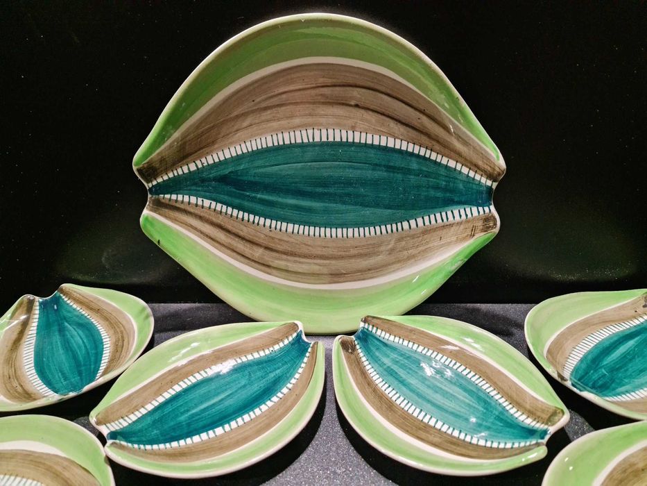 Włocławek Elżbieta Piwek-Białoborska patera do ciast talerze vintage