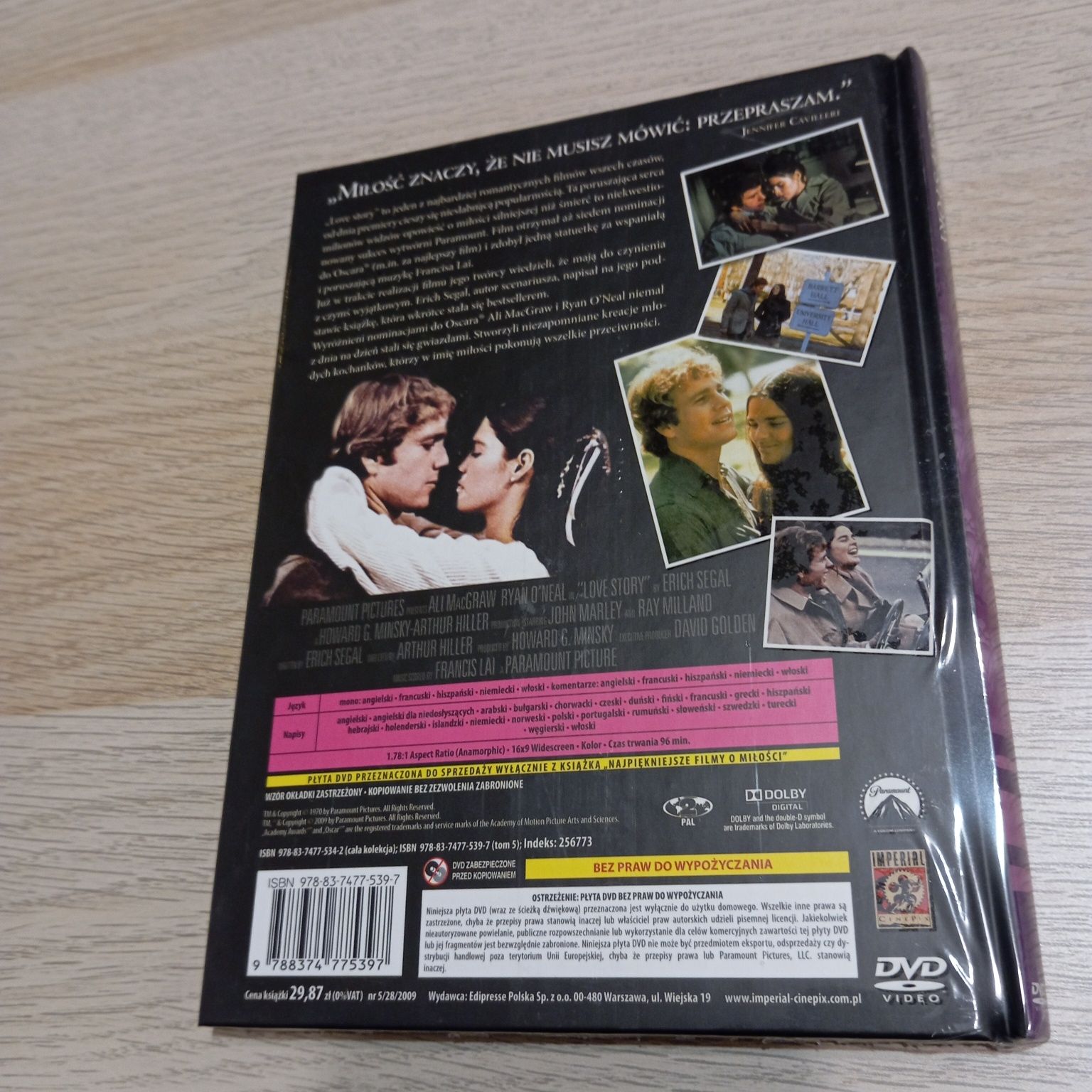 Love Story, DVD, nowe w folii