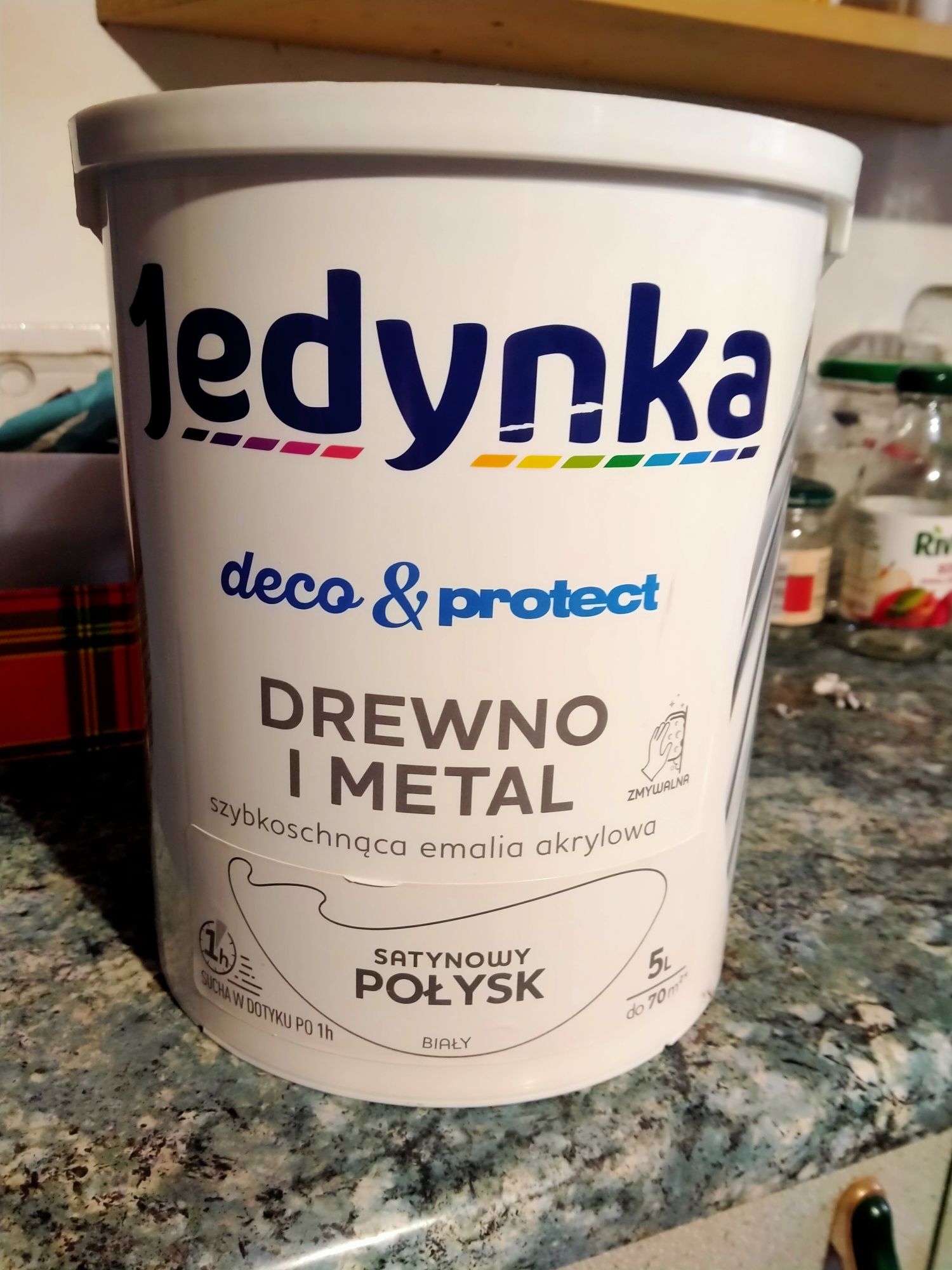 Farba biała do drewna i metalu 5l