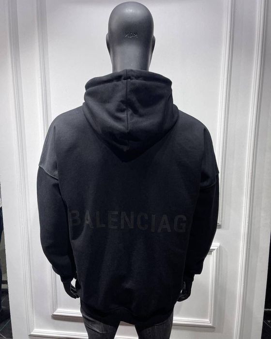 РАСПРОДАЖА! Голубое синее худи Balenciaga оверсайз мужское унисекс