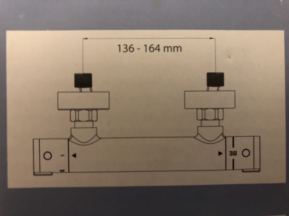 Bateria z termostatatem pod prysznic Miomare