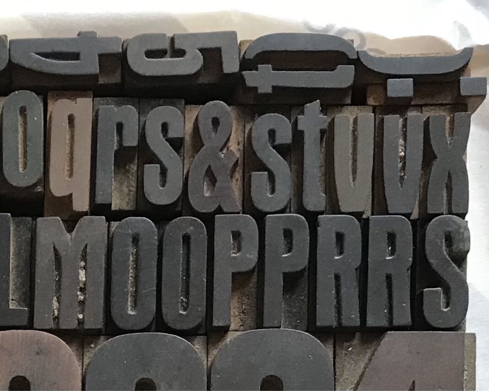 Tipos Letras Fonte Tipográfica em Madeira